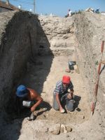Chronicle of the Archaeological Excavations in Romania, 2009 Campaign. Report no. 27, Hârşova, La Cetate<br /><a href='http://foto.cimec.ro/cronica/2009/sistematice\027/20-HARSOVA-S-II-T1-Zidul-de-est.jpg' target=_blank>Display the same picture in a new window</a>